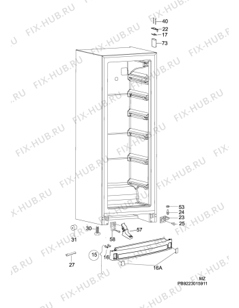 Взрыв-схема холодильника Electrolux EUF2944AKW - Схема узла C10 Cabinet